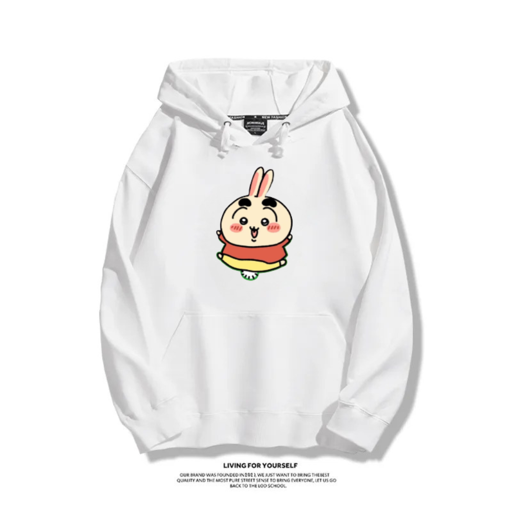 Chiikawa X 蠟筆小新新款 親子情侶男女連帽衛衣