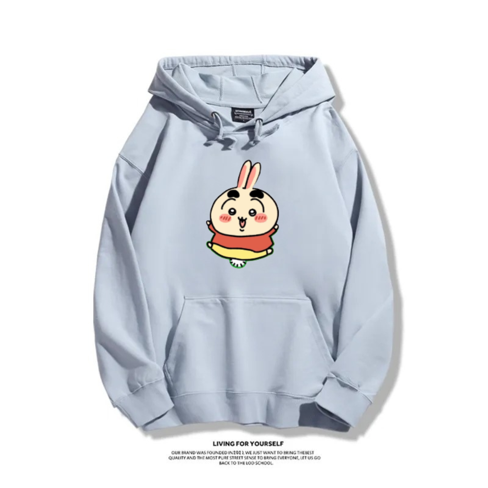 Chiikawa X 蠟筆小新新款 親子情侶男女連帽衛衣