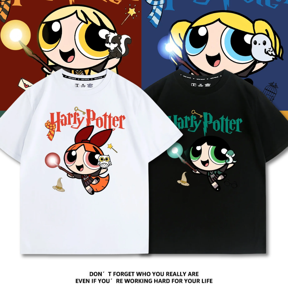 飛天小女警 X Harry Potter周邊 印花短袖T恤