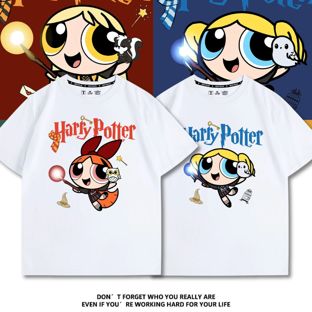 飛天小女警 X Harry Potter周邊 印花短袖T恤