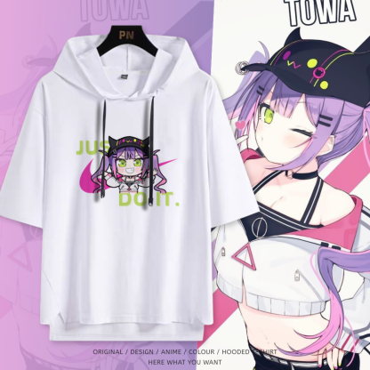 Vtuber HOLOLIVE 潮牌聯名連帽短袖T恤