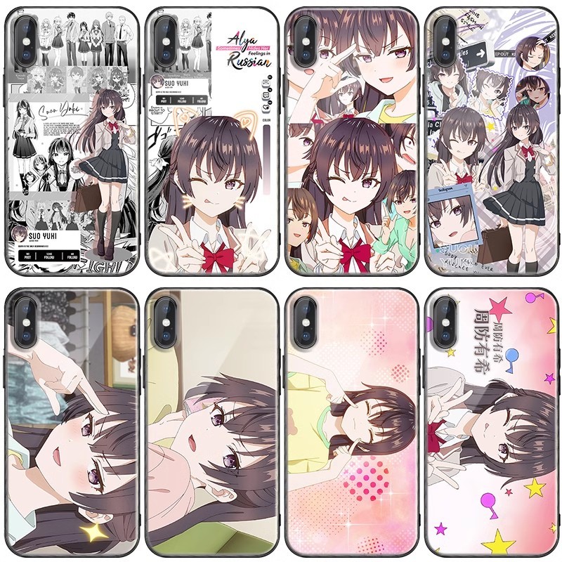 瑪夏 瑪利亞九條手機殼適用蘋果14不時輕聲地以俄語遮羞的鄰座艾莉同學15pro玻璃套opporeno12小米13華爲vivo