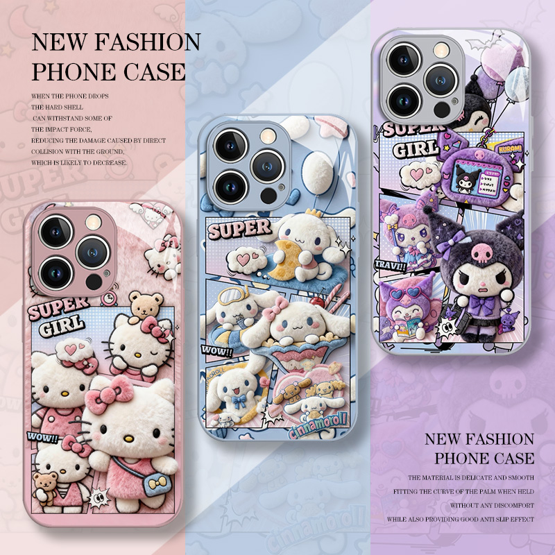 三麗鷗 新款高清全包防摔玻璃殼