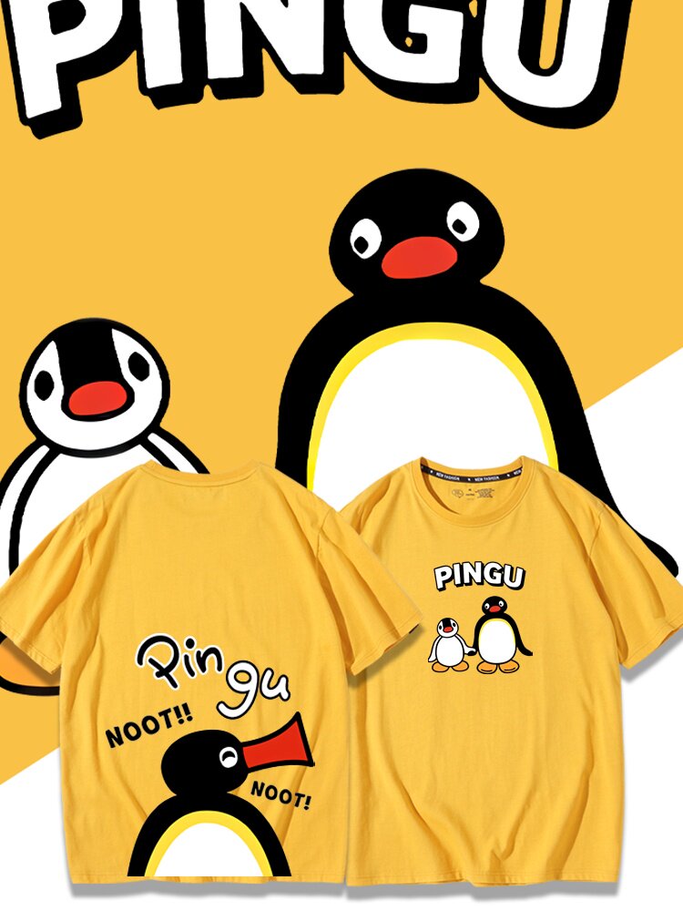 Pingu小企鵝嘟嘟嘴周邊 印花短袖T恤