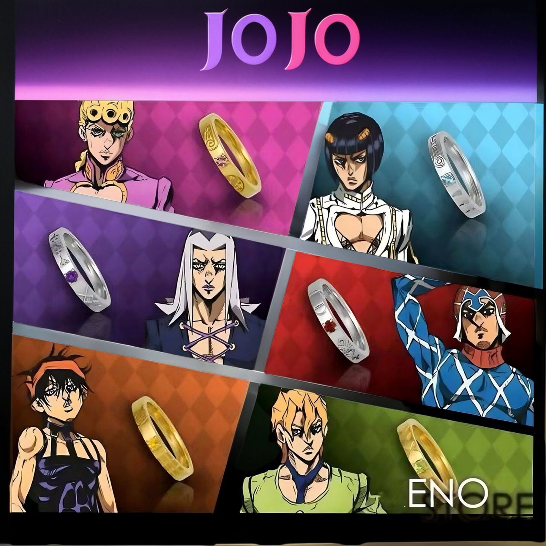 原創JOJO的奇妙冒險動漫周邊角色替身戒指