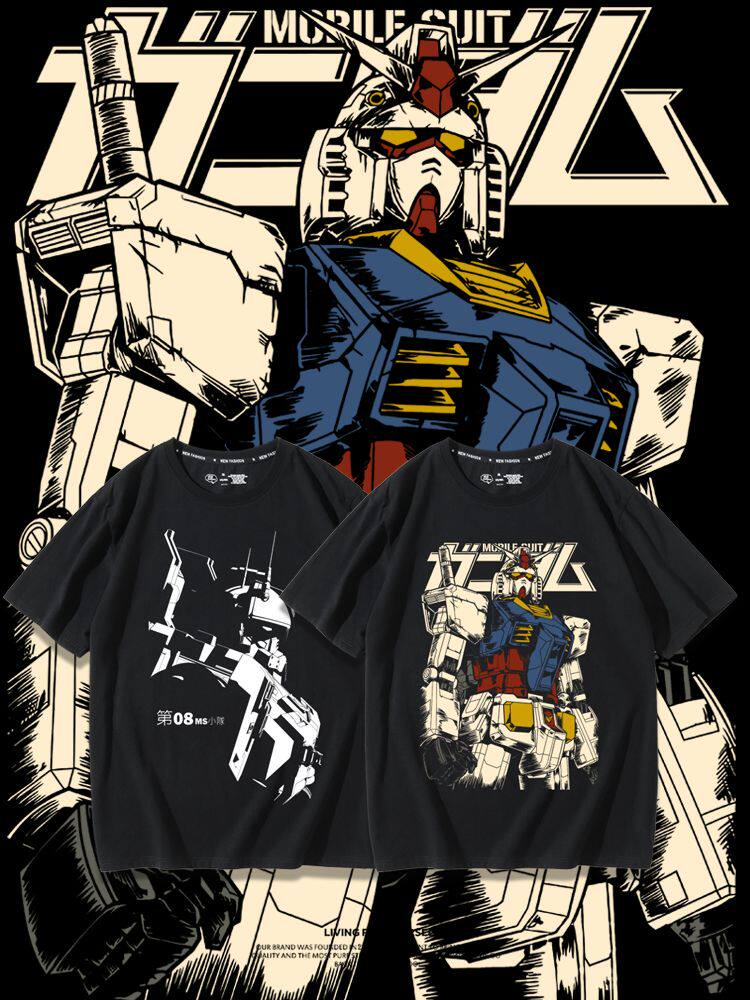 機動戰士高達 2026親子情侶男女同款 印花短袖T恤