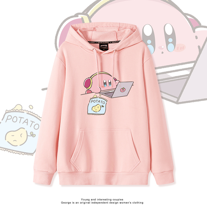 星之卡比新款 親子情侶男女連帽衛衣