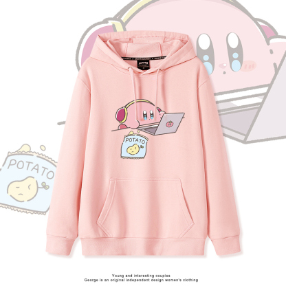 星之卡比新款 親子情侶男女連帽衛衣