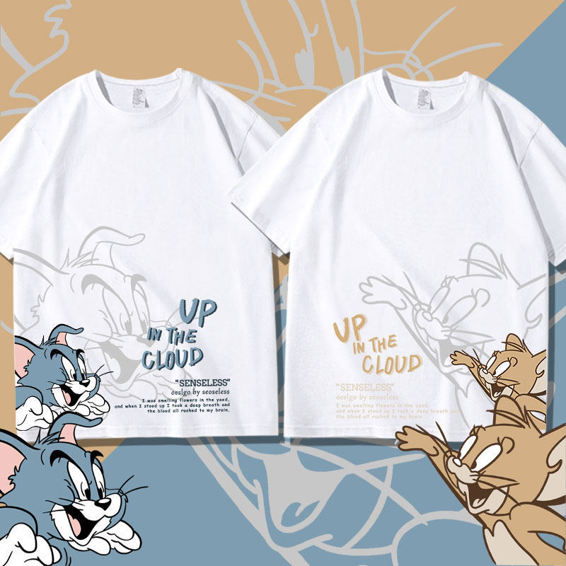 貓和老鼠 2026親子情侶男女同款 印花短袖T恤