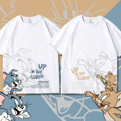 貓和老鼠 2026親子情侶男女同款 印花短袖T恤