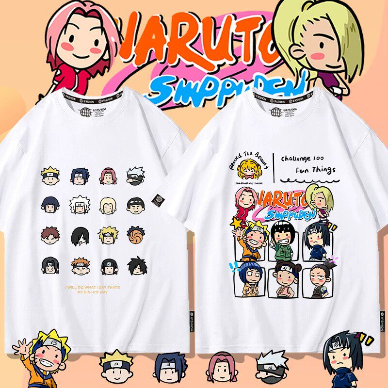火影忍者 2026親子情侶男女同款 印花短袖T恤