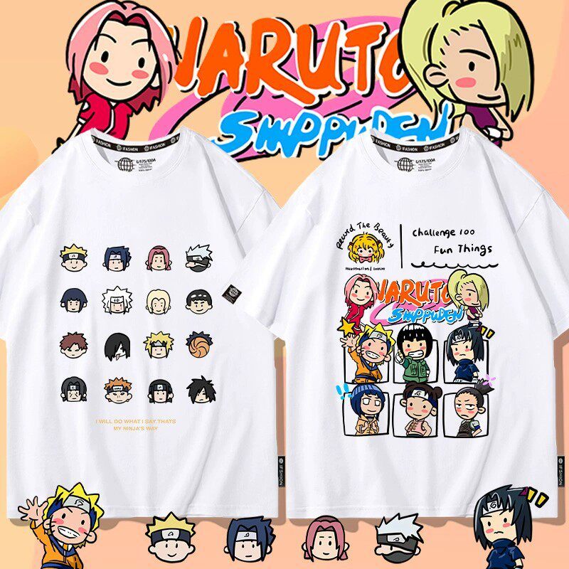 火影忍者 2026親子情侶男女同款 印花短袖T恤