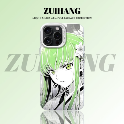 【大集合3.0】動漫彩銀線條漸變防摔手機殼