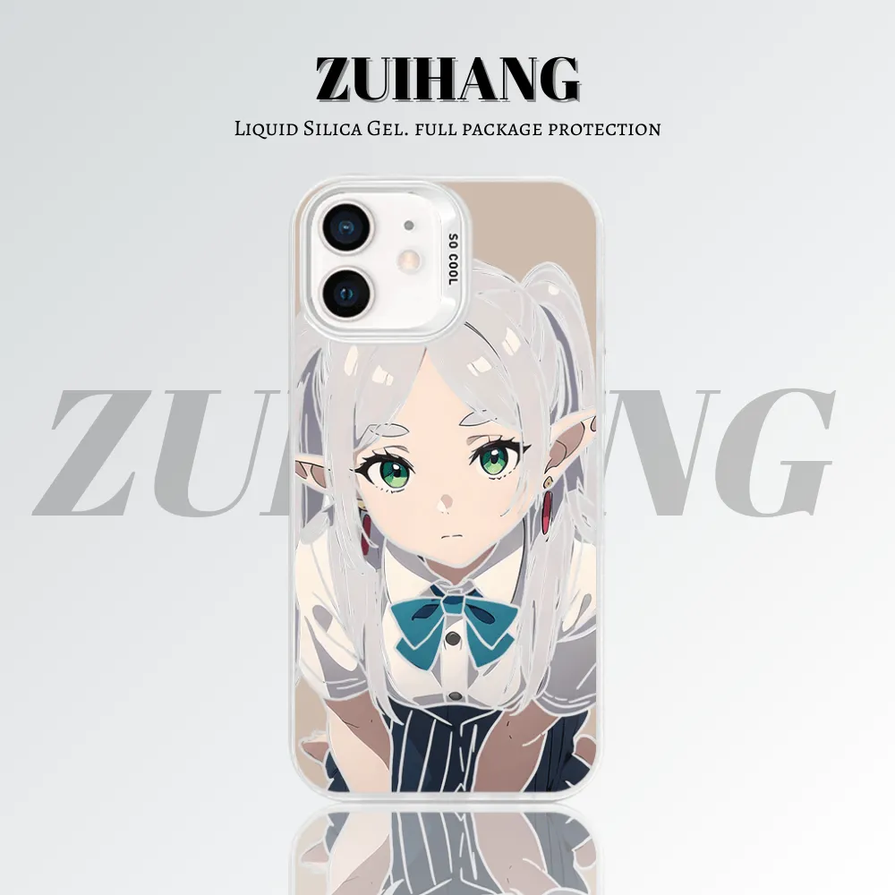 芙莉蓮彩銀線條漸變防摔手機殼