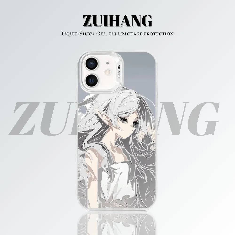 芙莉蓮彩銀線條漸變防摔手機殼