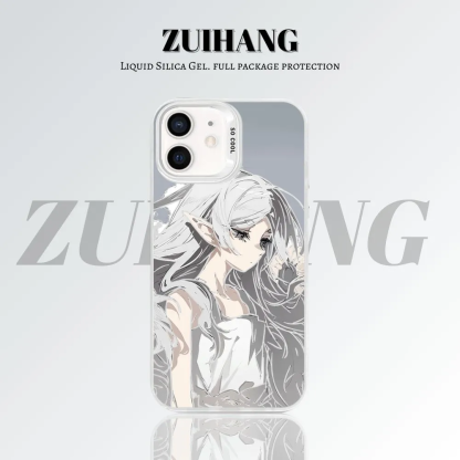 芙莉蓮彩銀線條漸變防摔手機殼