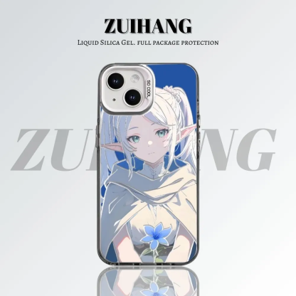 芙莉蓮彩銀線條漸變防摔手機殼