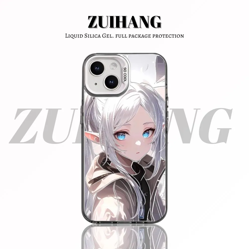 芙莉蓮彩銀線條漸變防摔手機殼