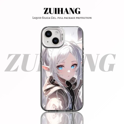 芙莉蓮彩銀線條漸變防摔手機殼