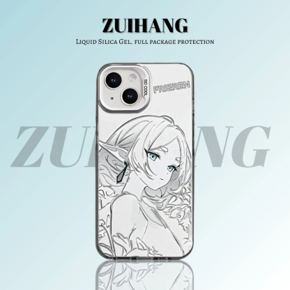 芙莉蓮彩銀線條漸變防摔手機殼