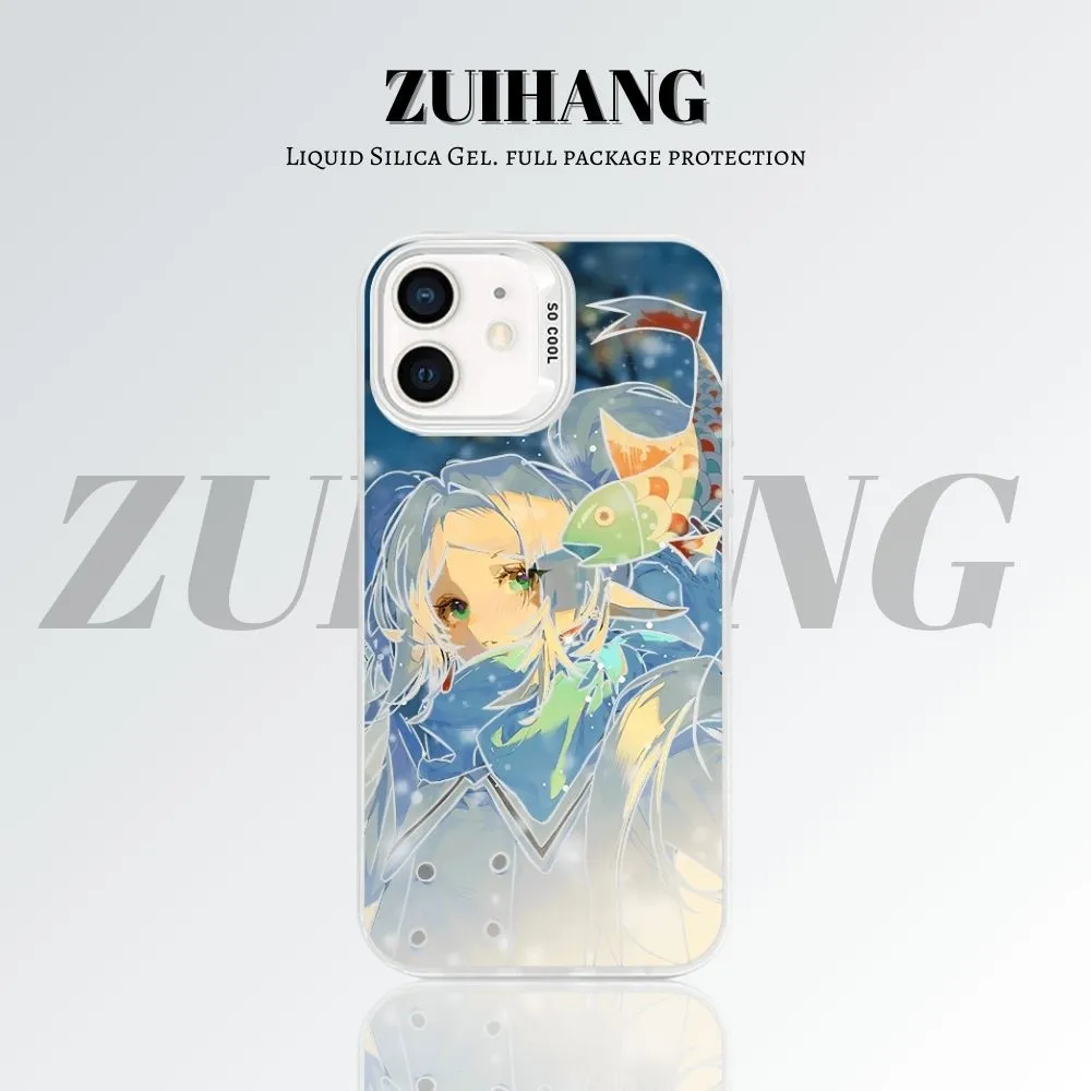 芙莉蓮彩銀線條漸變防摔手機殼