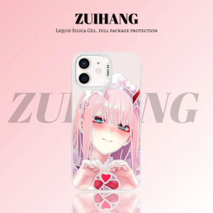 DARLING in the FRANKXX彩銀線條漸變防摔手機殼