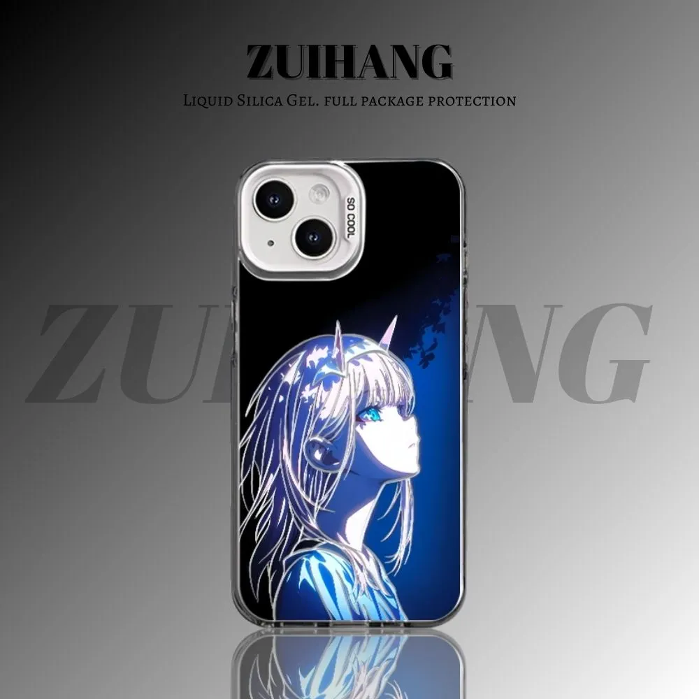 DARLING in the FRANKXX彩銀線條漸變防摔手機殼