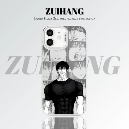 咒術迴戰彩銀線條漸變防摔手機殼