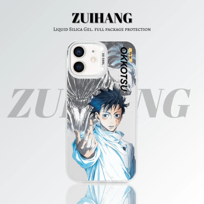 咒術迴戰彩銀線條漸變防摔手機殼