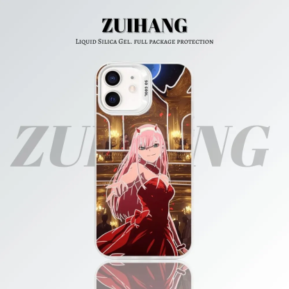 DARLING in the FRANKXX彩銀線條漸變防摔手機殼