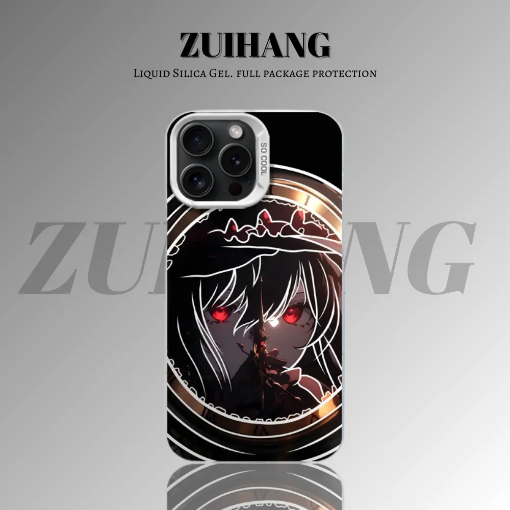 約會大作戰彩銀線條漸變防摔手機殼