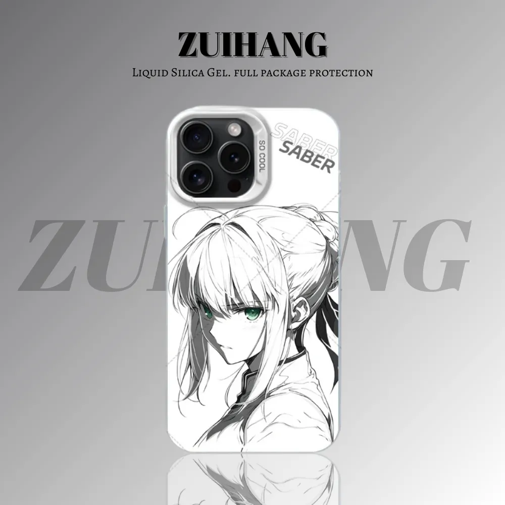 Fate/stay night 彩銀線條漸變防摔手機殼