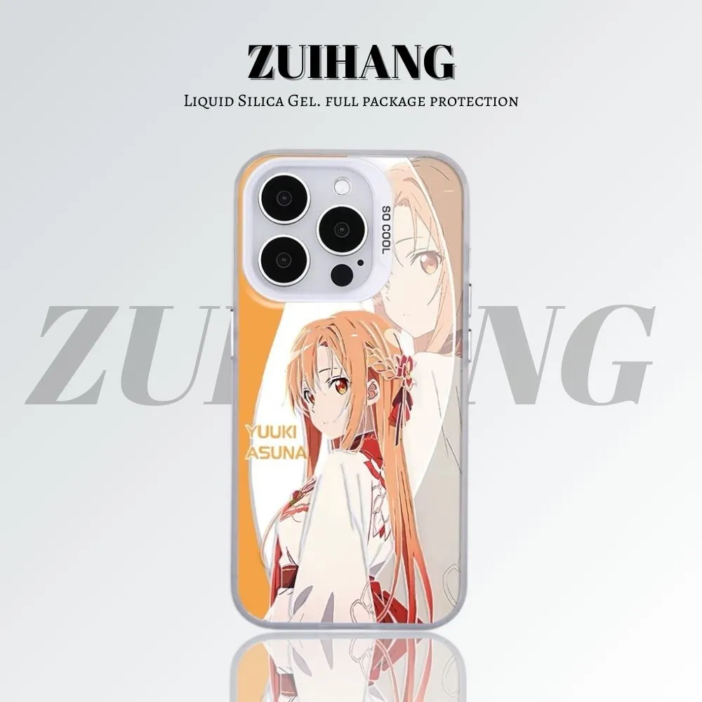 刀劍神域 彩銀線條漸變防摔手機殼