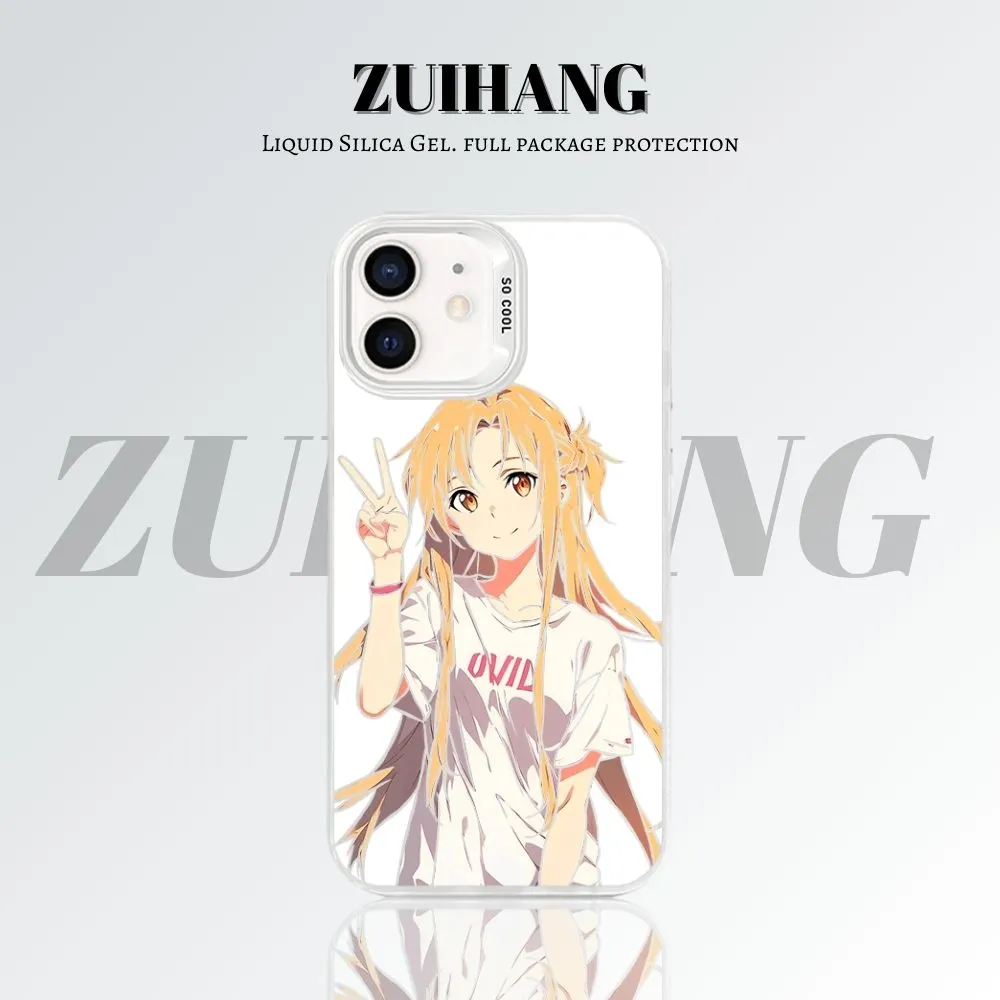 刀劍神域 彩銀線條漸變防摔手機殼