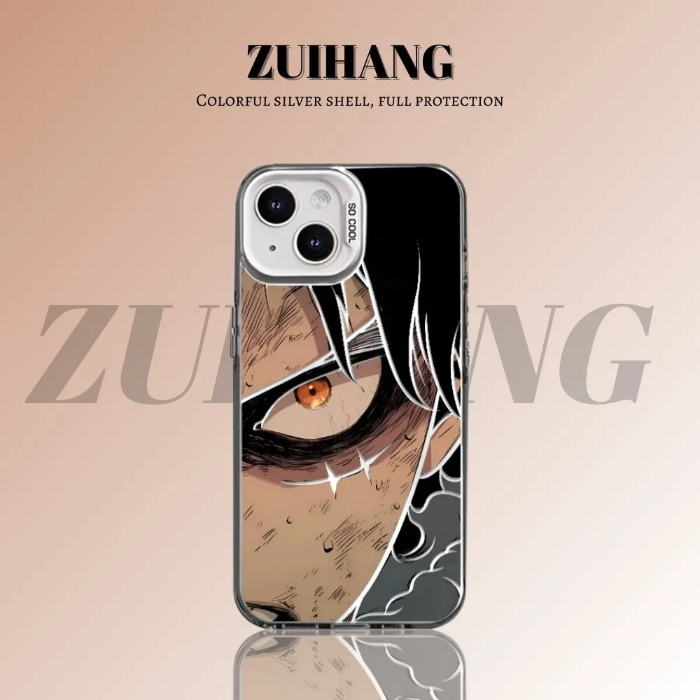 海賊王 彩銀線條漸變防摔手機殼