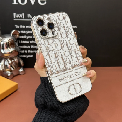 迪奧燙金電鍍手機殼