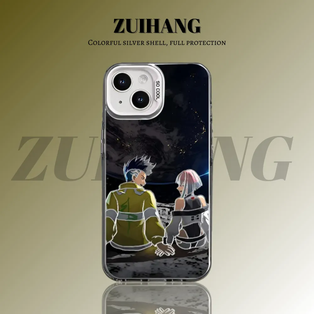 電馭叛客 極光金/彩銀 綫條漸變手機殼