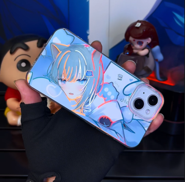 貓羽雫 極光金漸變手機殼