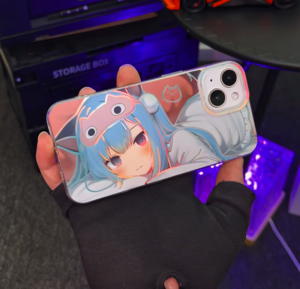 貓羽雫 極光金漸變手機殼