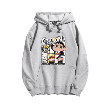 蠟筆小新聯名衛衣2025秋冬新款親子情侶裝連帽衛衣