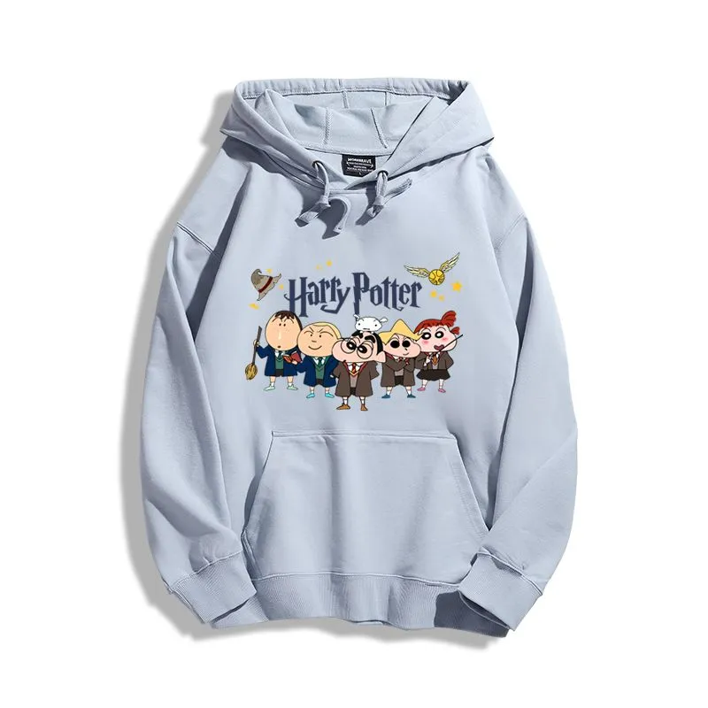 蠟筆小新聯名衛衣2025秋冬新款親子情侶裝連帽衛衣