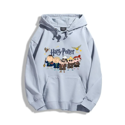 蠟筆小新聯名衛衣2025秋冬新款親子情侶裝連帽衛衣