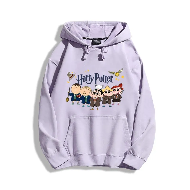 蠟筆小新聯名衛衣2025秋冬新款親子情侶裝連帽衛衣