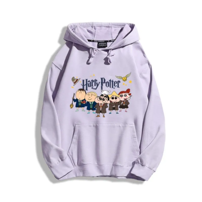 蠟筆小新聯名衛衣2025秋冬新款親子情侶裝連帽衛衣