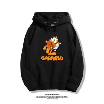 加菲貓聯名衛衣2025秋冬新款親子情侶裝連帽衛衣