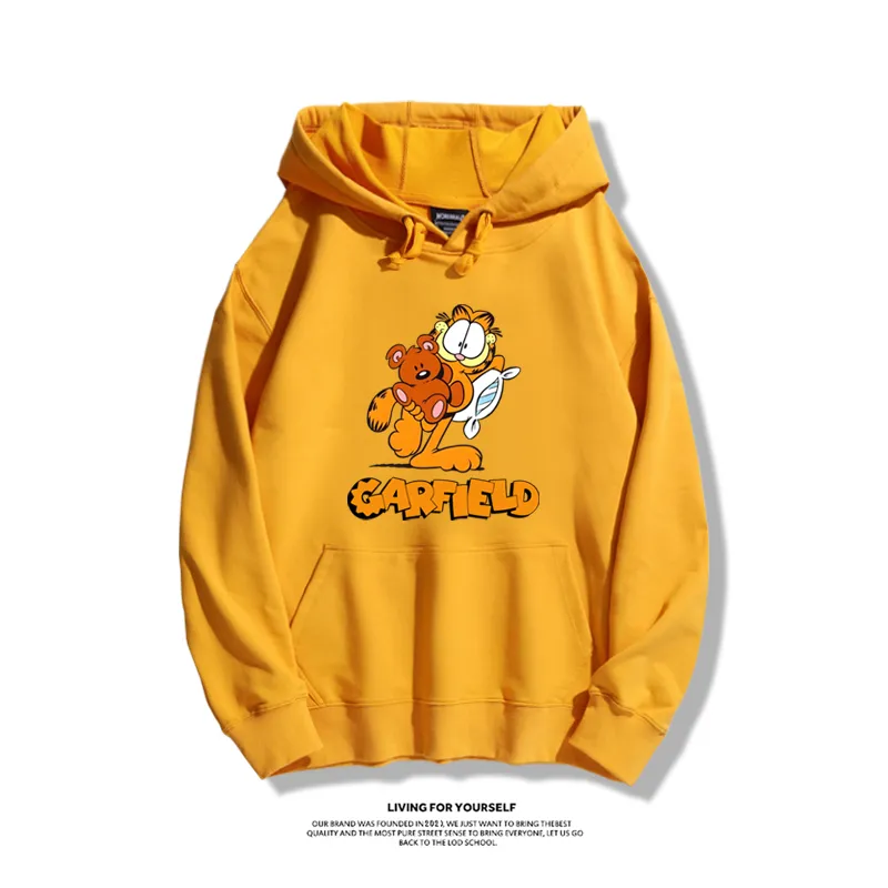 加菲貓聯名衛衣2025秋冬新款親子情侶裝連帽衛衣