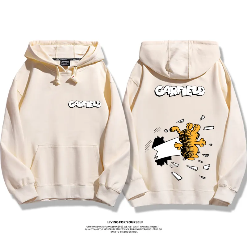 加菲貓聯名衛衣2025秋冬新款親子情侶裝連帽衛衣