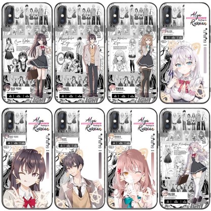 瑪夏 瑪利亞九條手機殼適用蘋果14不時輕聲地以俄語遮羞的鄰座艾莉同學15pro玻璃套opporeno12小米13華爲vivo