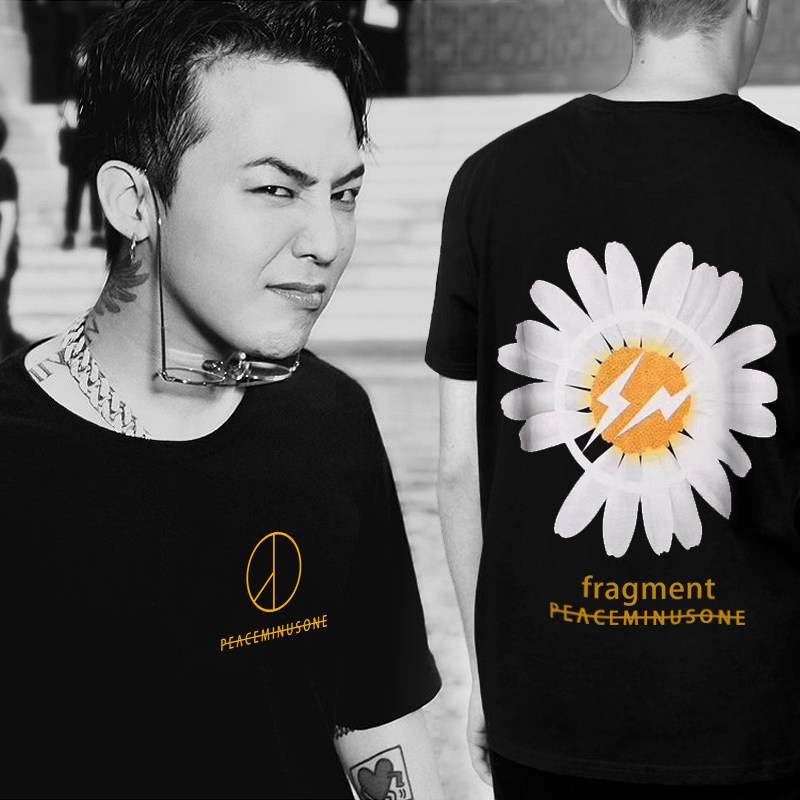 GD權志龍同款小雛菊周邊印花短袖T恤