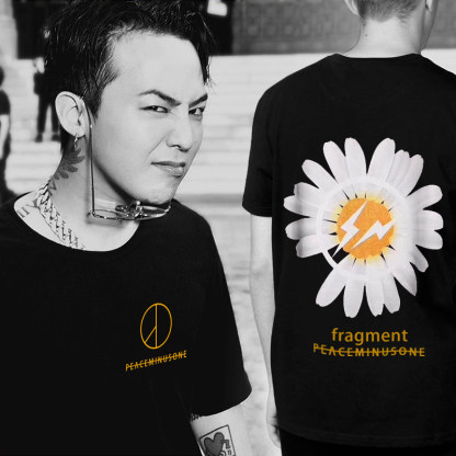 GD權志龍同款小雛菊周邊印花短袖T恤